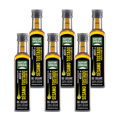 Pack 6x Aceite de Sésamo Tostado Ecológico 250 ml NaturGreen