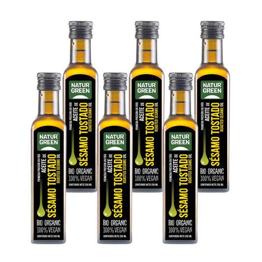 Pack 6x Aceite de Sésamo Tostado Ecológico 250 ml NaturGreen