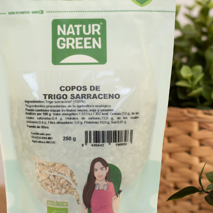Copos de Trigo Sarraceno Ecológicos 250 g NaturGreen