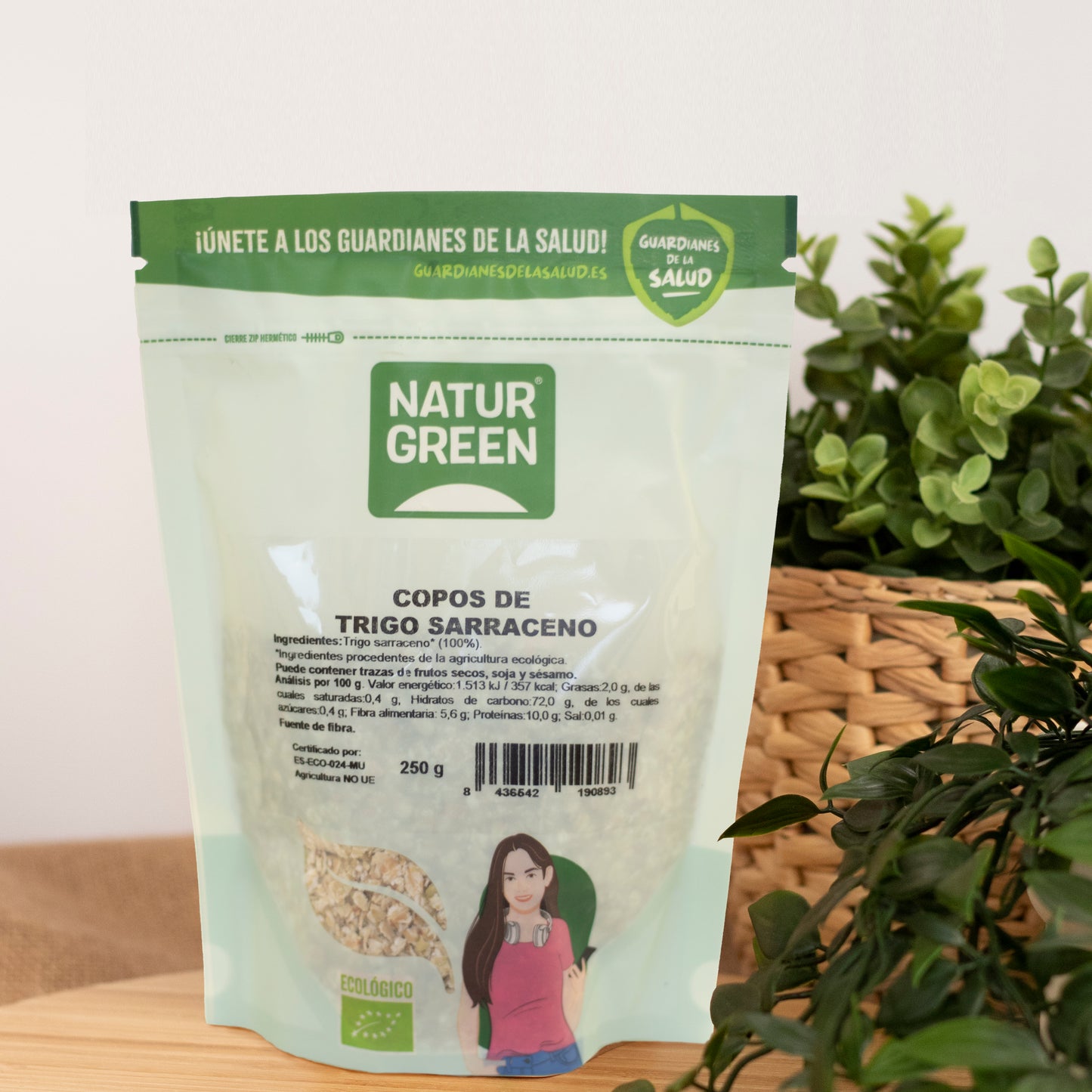 Copos de Trigo Sarraceno Ecológicos 250 g NaturGreen