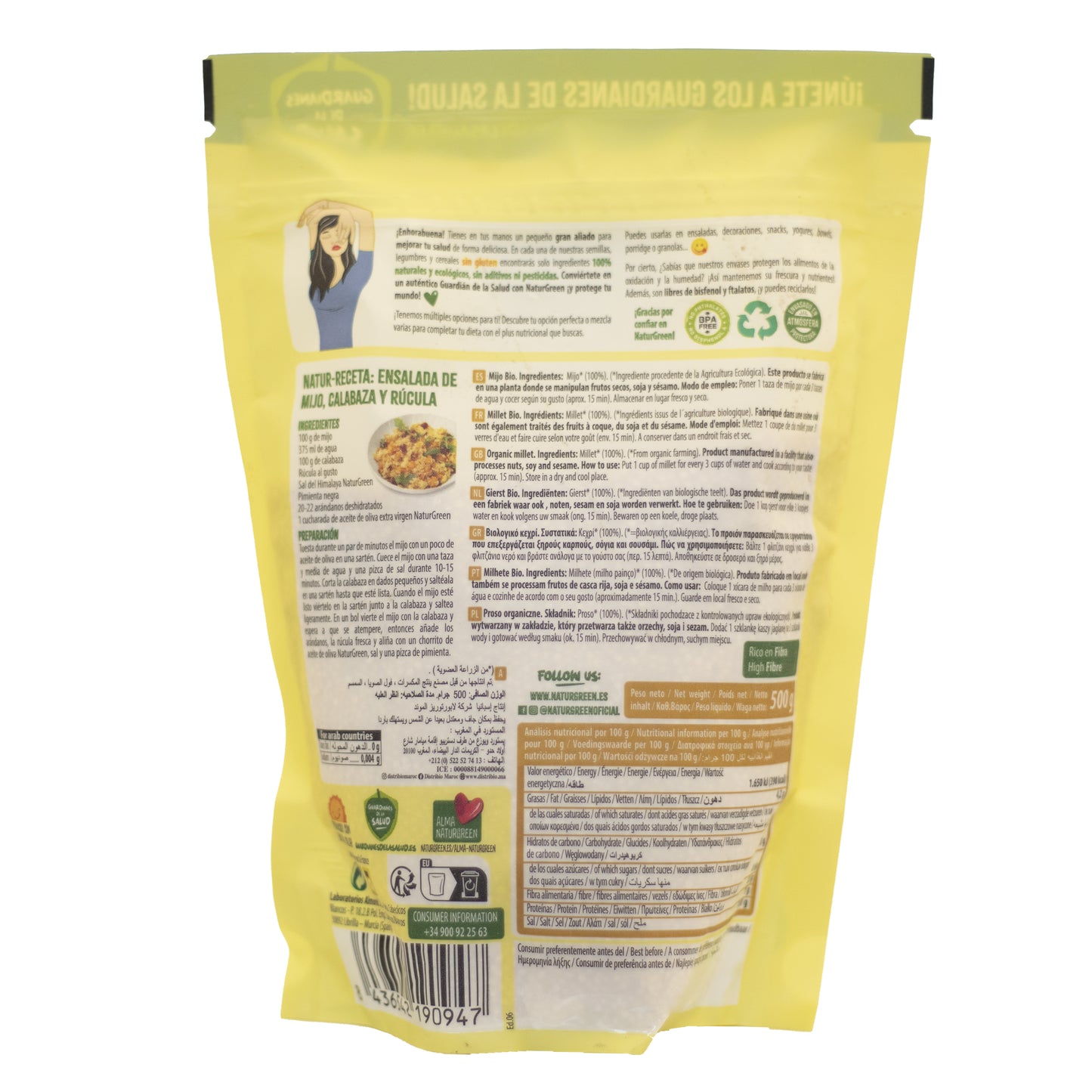 Pack 10x Mijo Ecológico 500g NaturGreen