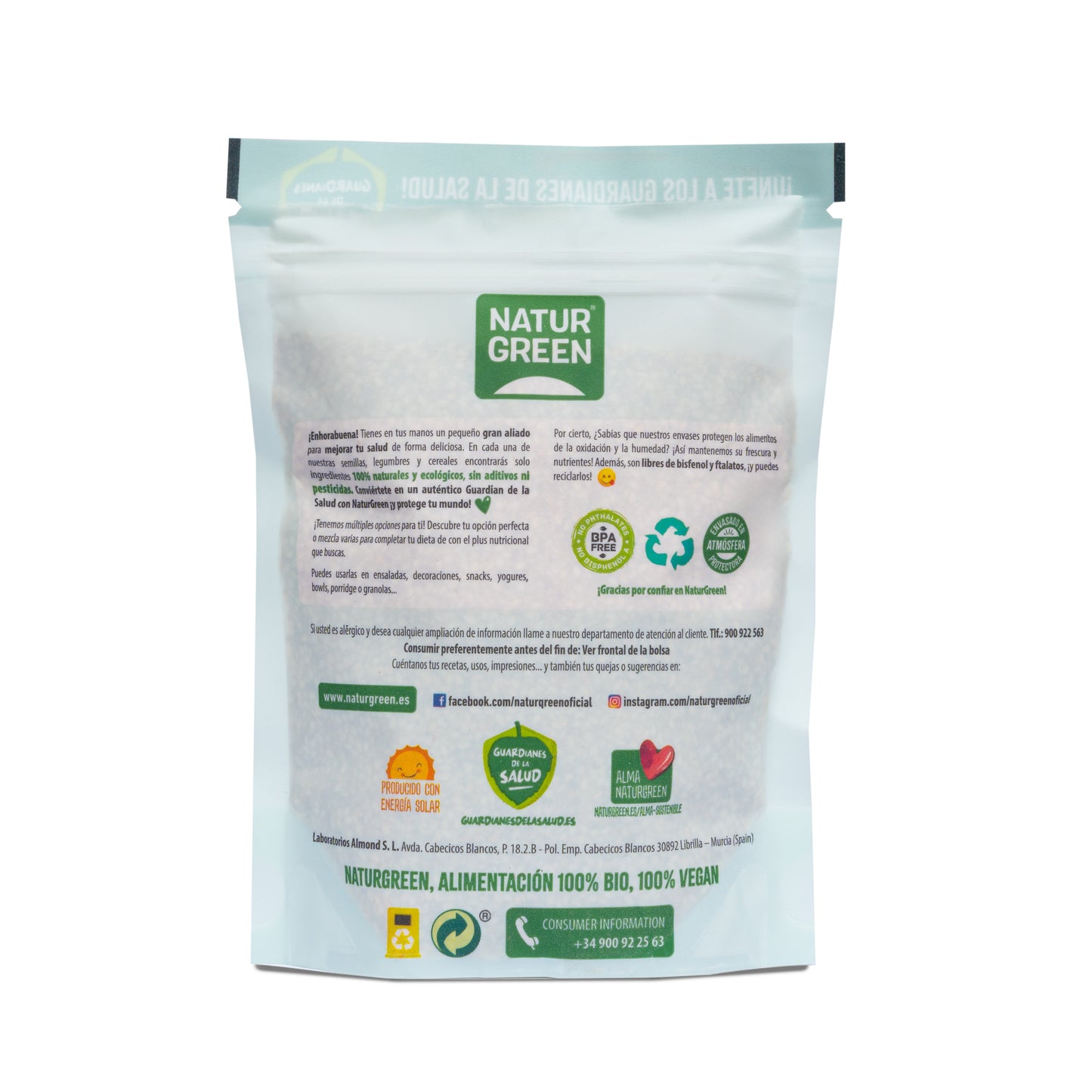 Pack 9x Sésamo Crudo Ecológico 225g NaturGreen