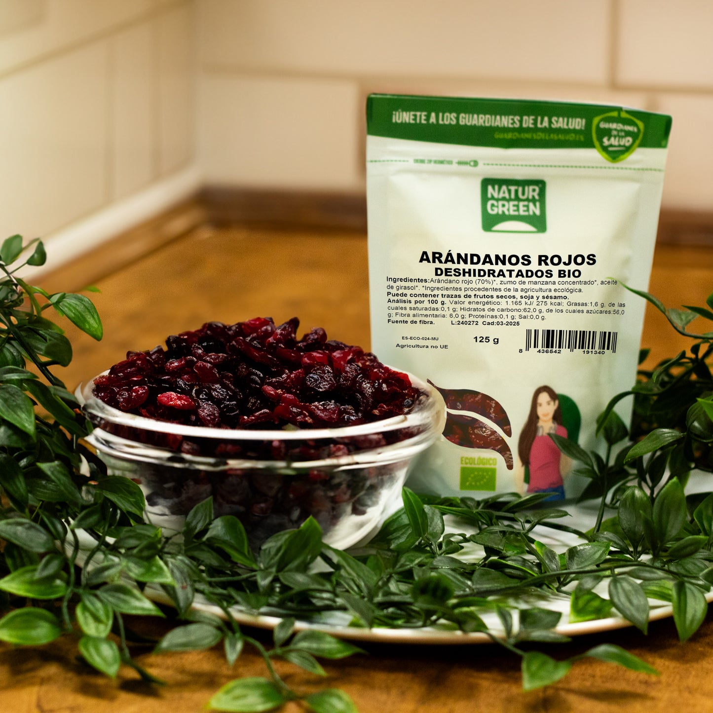 Arándanos Rojos Ecológicos Deshidratados 125g NaturGreen