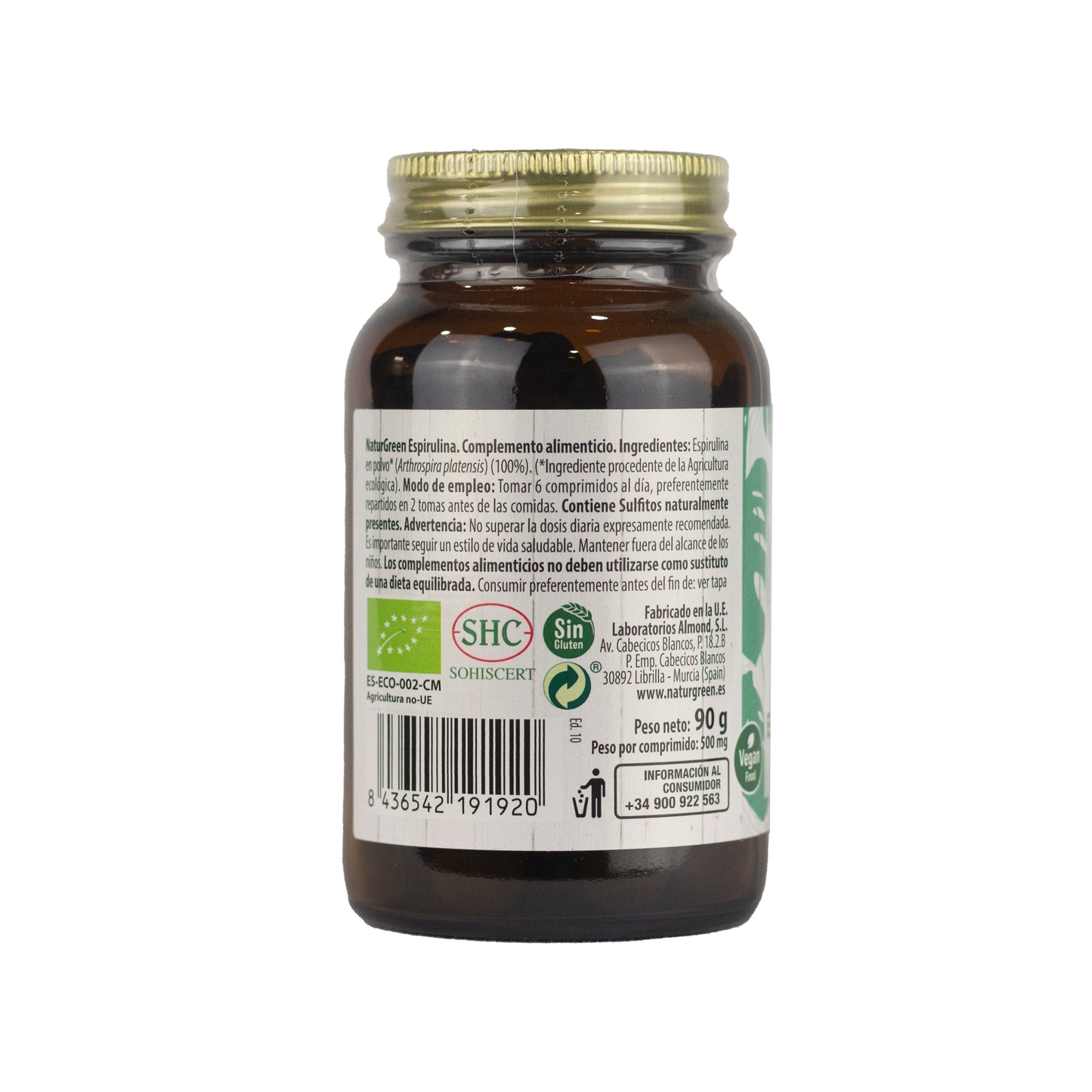Pack 6x Espirulina Ecológica 180 comprimidos NaturGreen