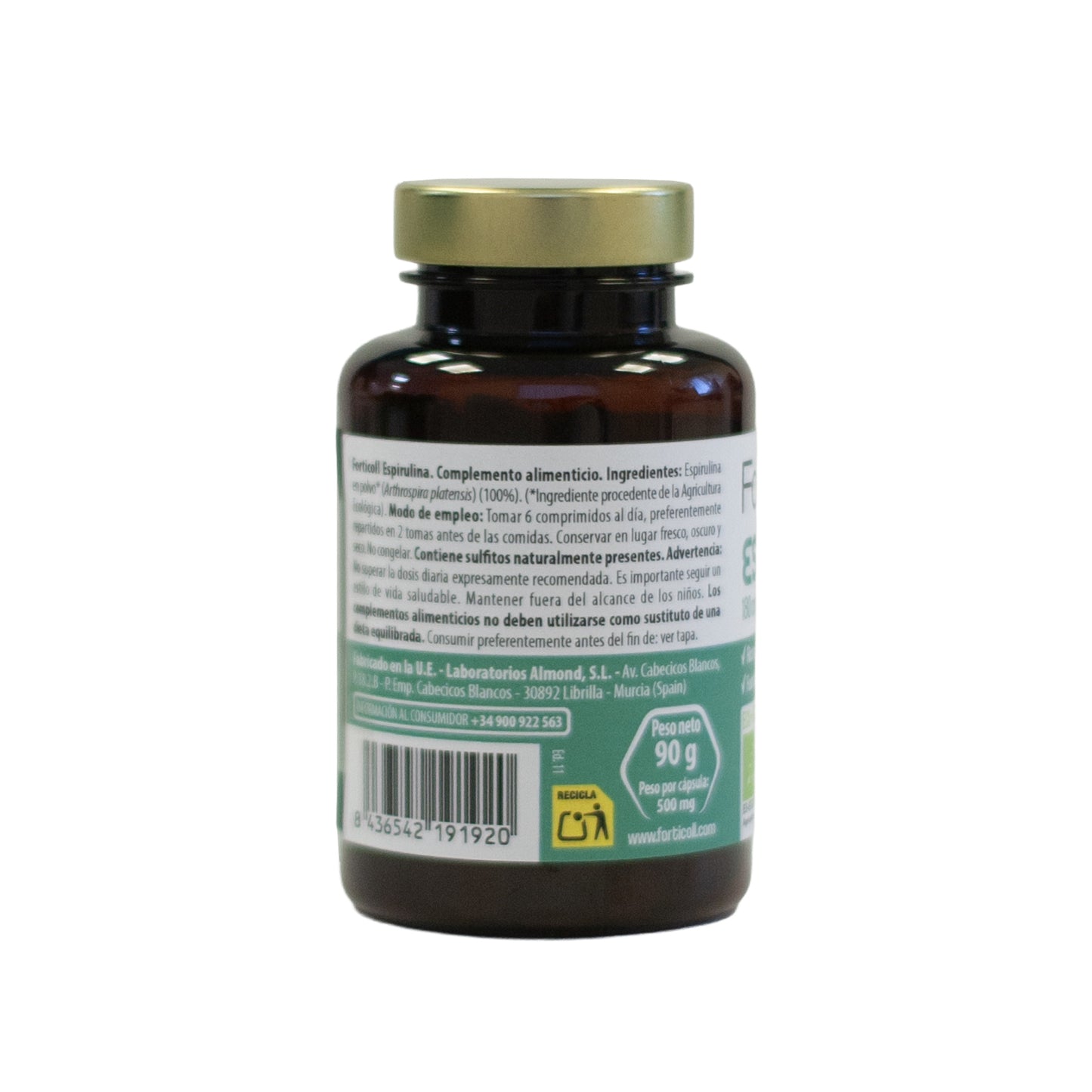 Pack 6x Espirulina Ecológica 180 comprimidos Forticoll