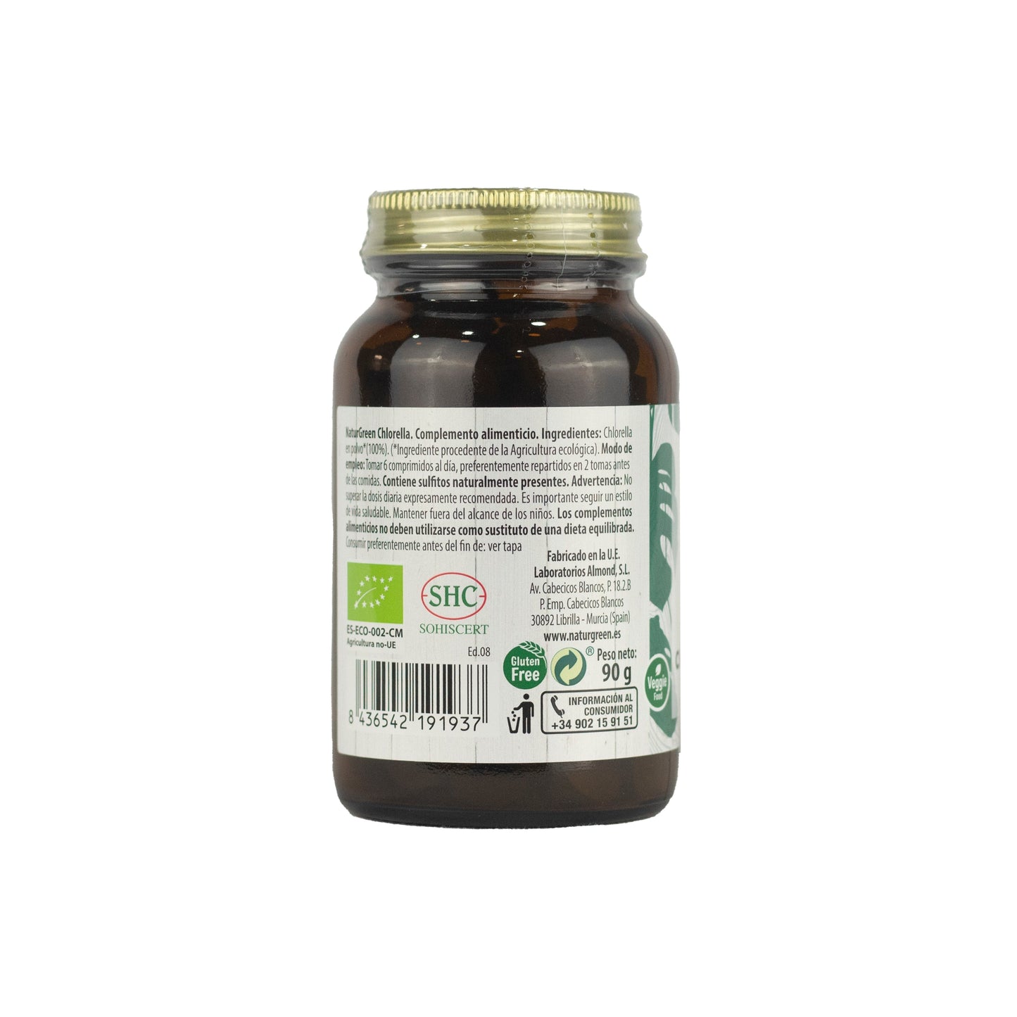 Pack 6x Chlorella Ecológica 180 comprimidos NaturGreen