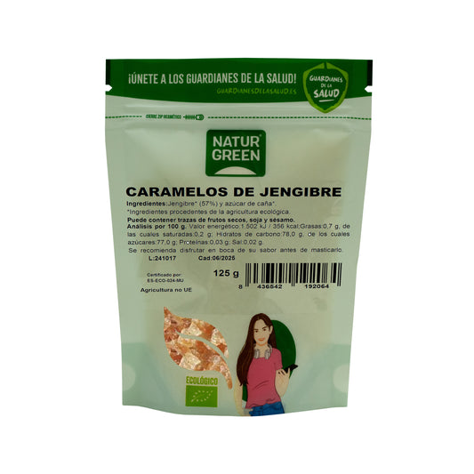 Caramelos de Jengibre Ecológicos 125g NaturGreen