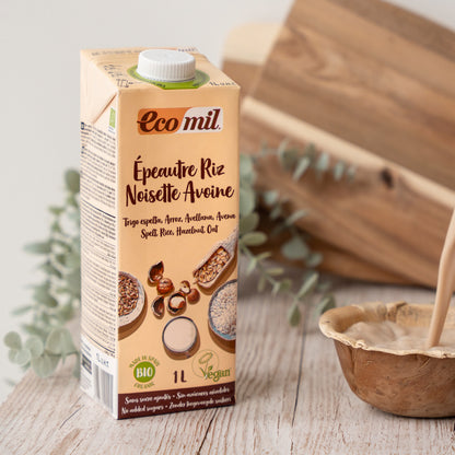 Bebida de Espelta con Arroz, Avellana y Avena Bio 1L Ecomil