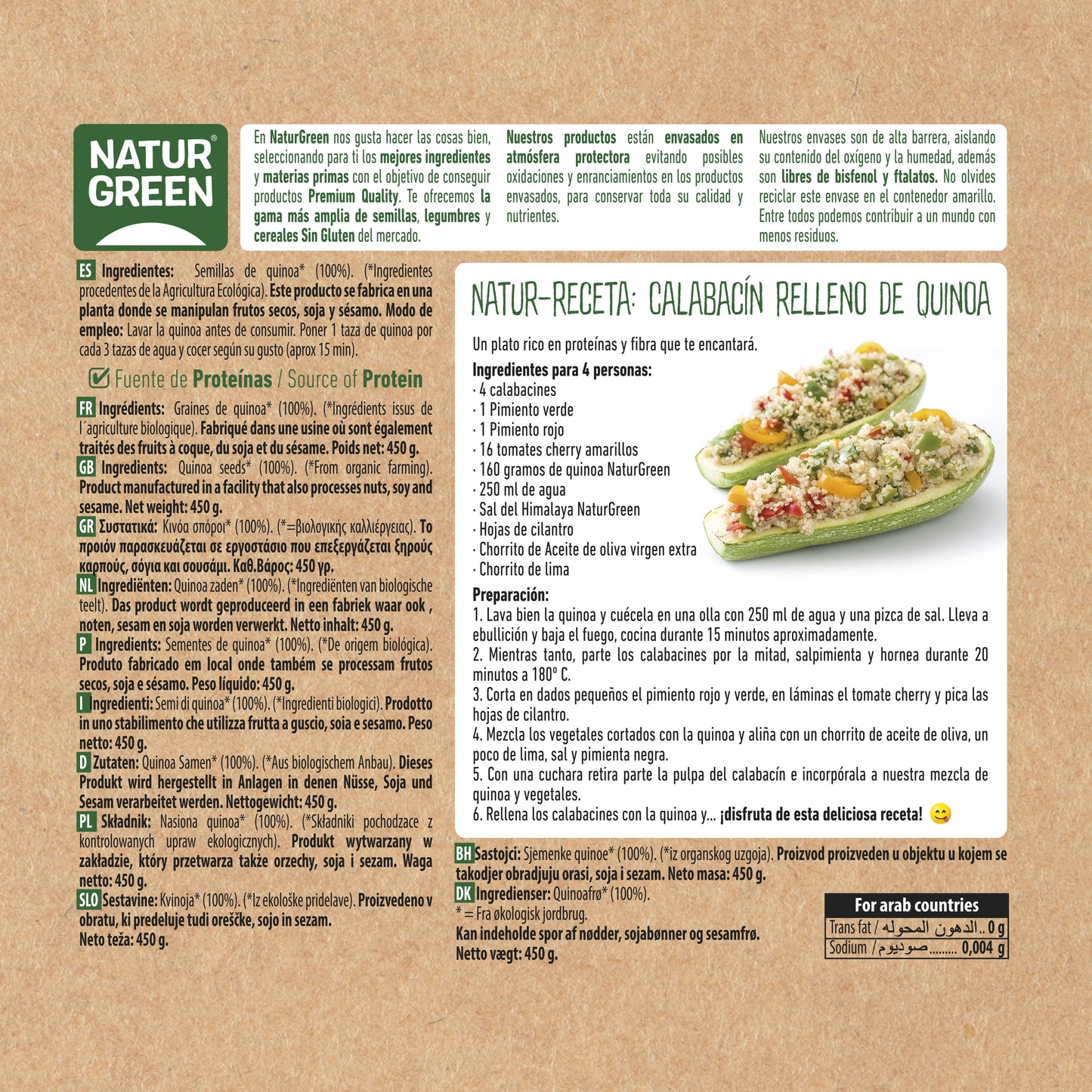 Quinoa Ecológica en Grano 450g NaturGreen