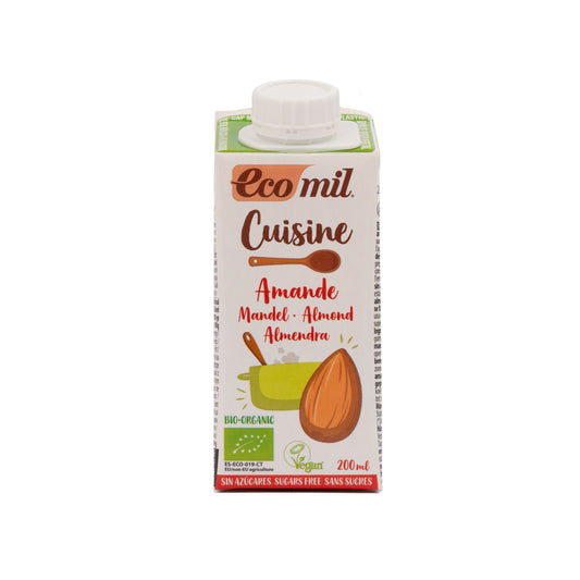 Crema de Almendra para cocinar ecológica 200 ml Ecomil Cuisine