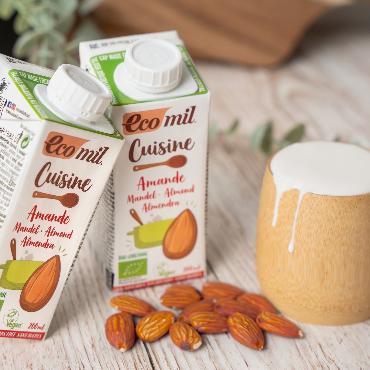 Crema de Almendra para cocinar ecológica 200 ml Ecomil Cuisine