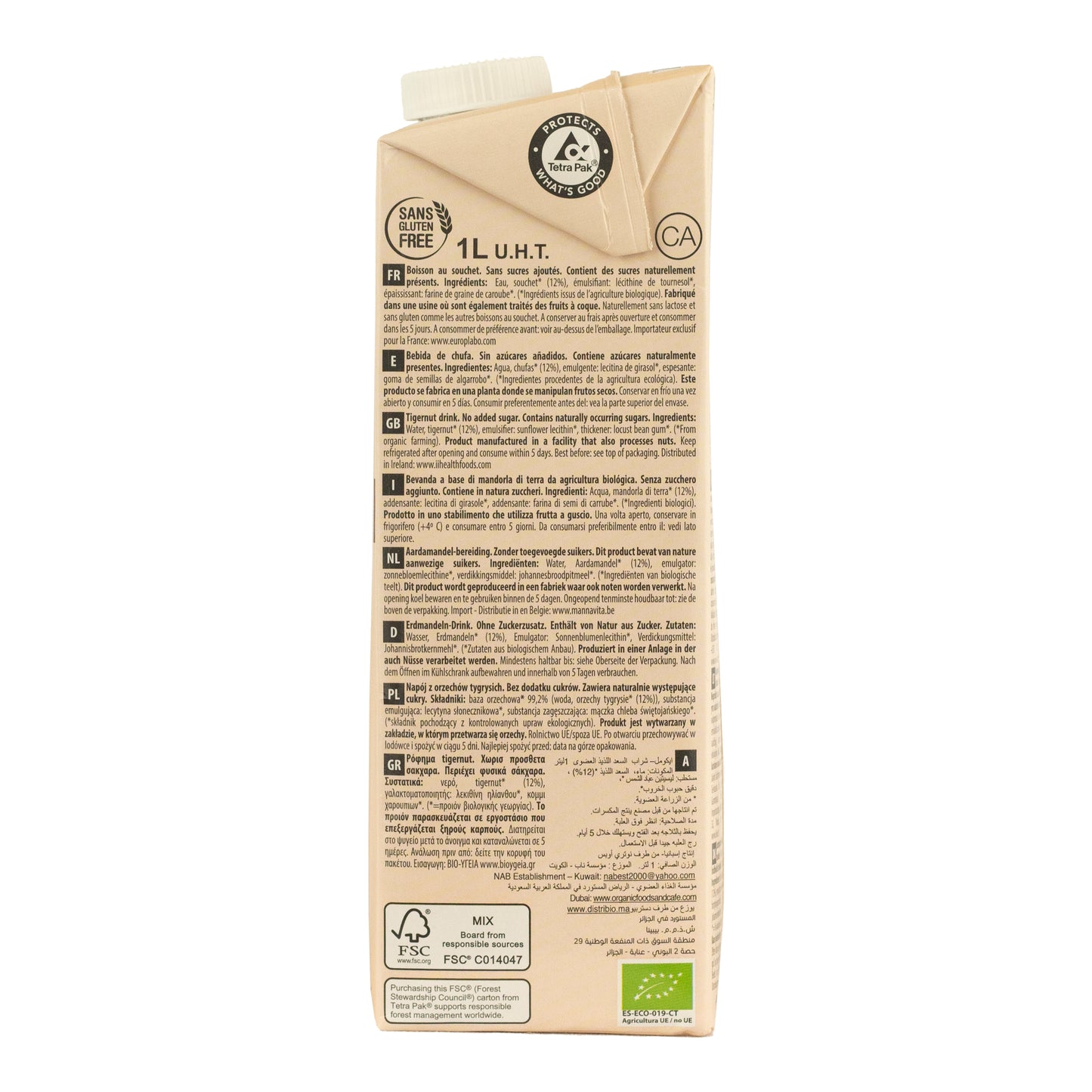 Bebida de Chufa Bio Nature 1l Ecomil