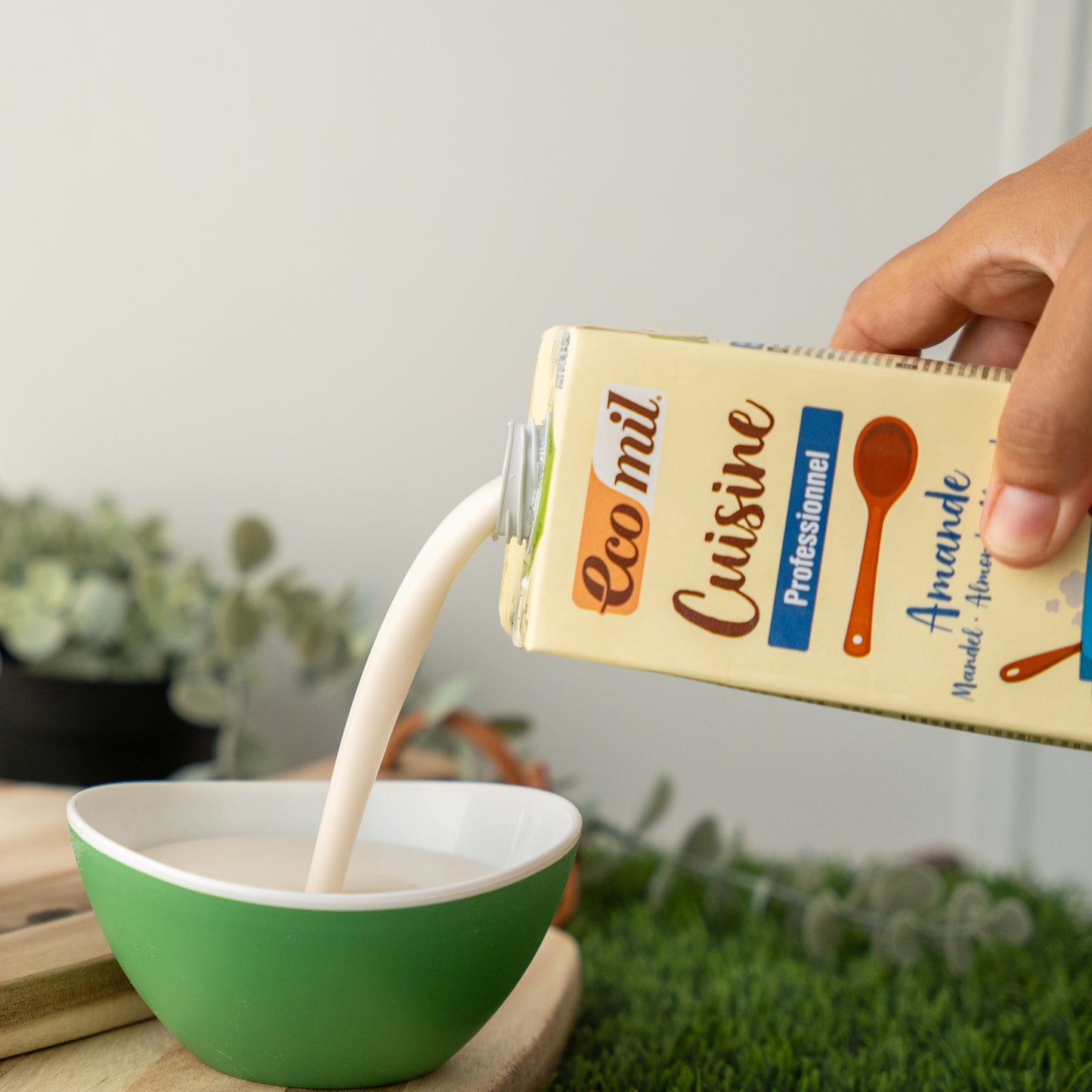 Pack 6x Nata ecológica para cocinar de Almendra 1 L. EcoMil Cuisine