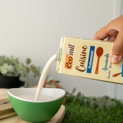 Pack 6x Nata ecológica para cocinar de Almendra 1 L. EcoMil Cuisine