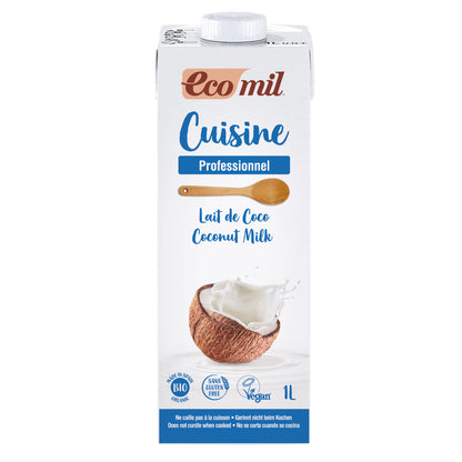 Leche de coco Bio para cocinar 1l Ecomil