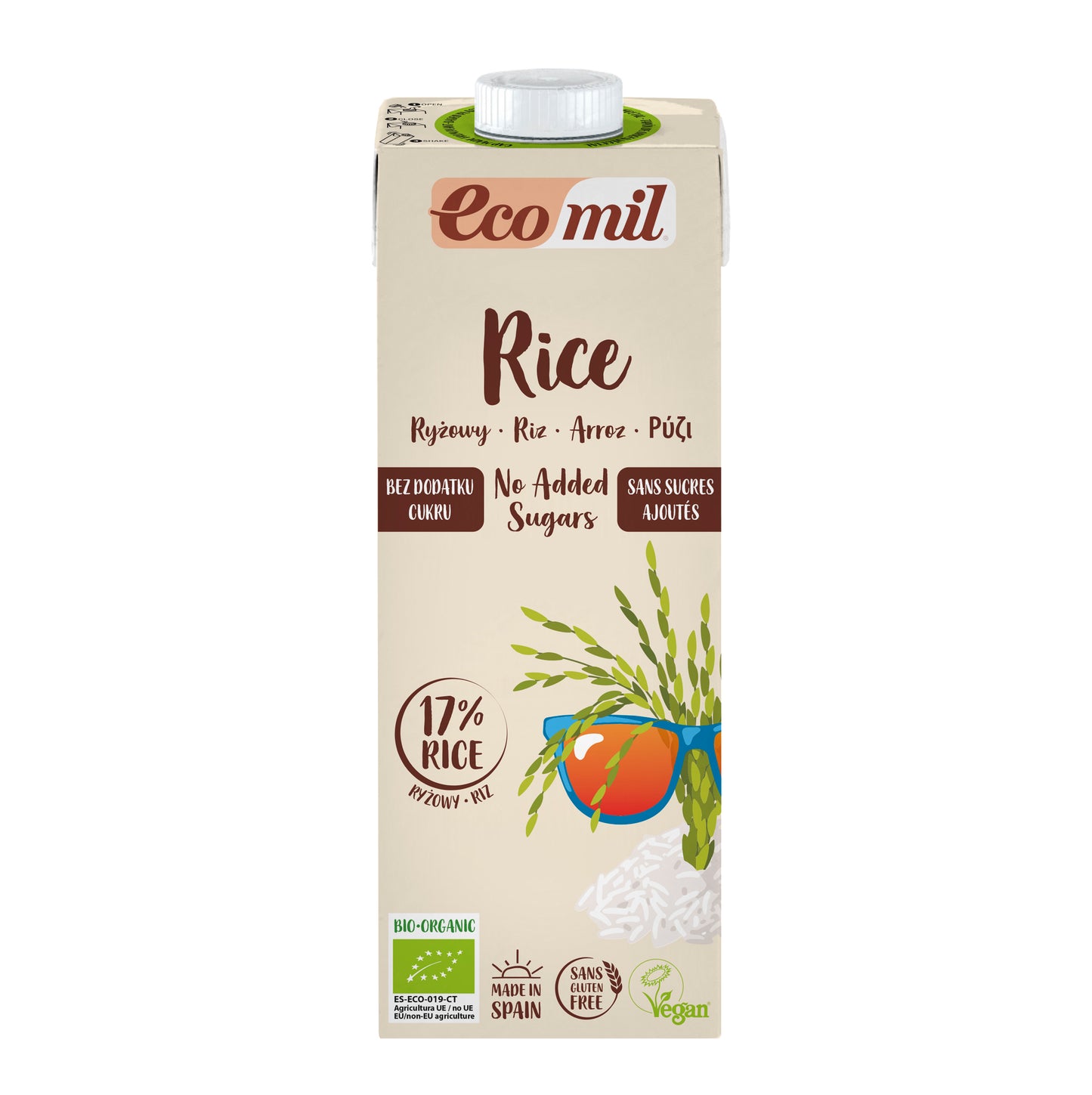 Bebida de Arroz Sin Azúcares Añadidos Bio 1L Ecomil