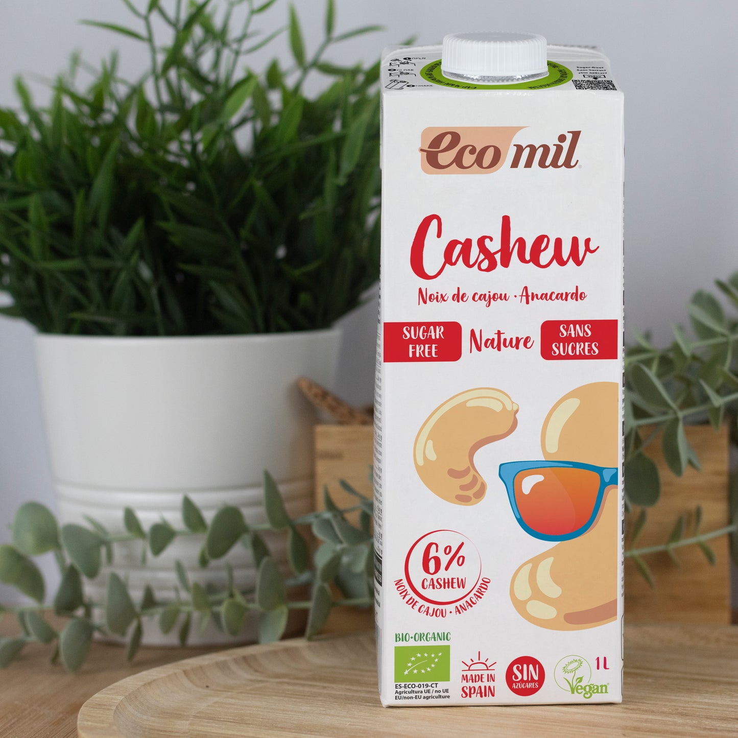 Pack 6x Bebida de Anacardo Bio Nature 1l Ecomil