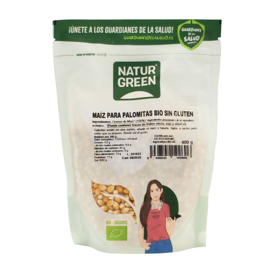Pack 12x Maíz para palomitas ecológico 400g NaturGreen