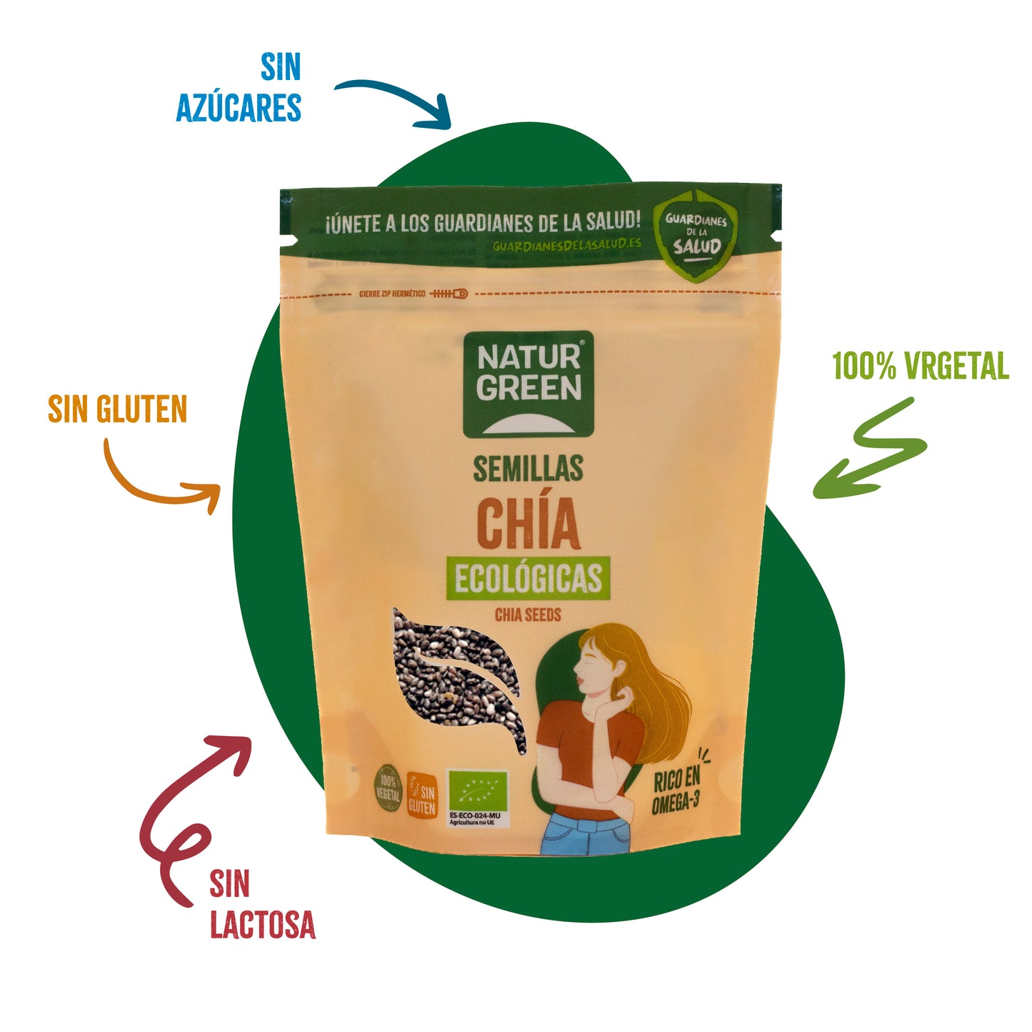 Semillas de Chía Ecológicas 200 g NaturGreen