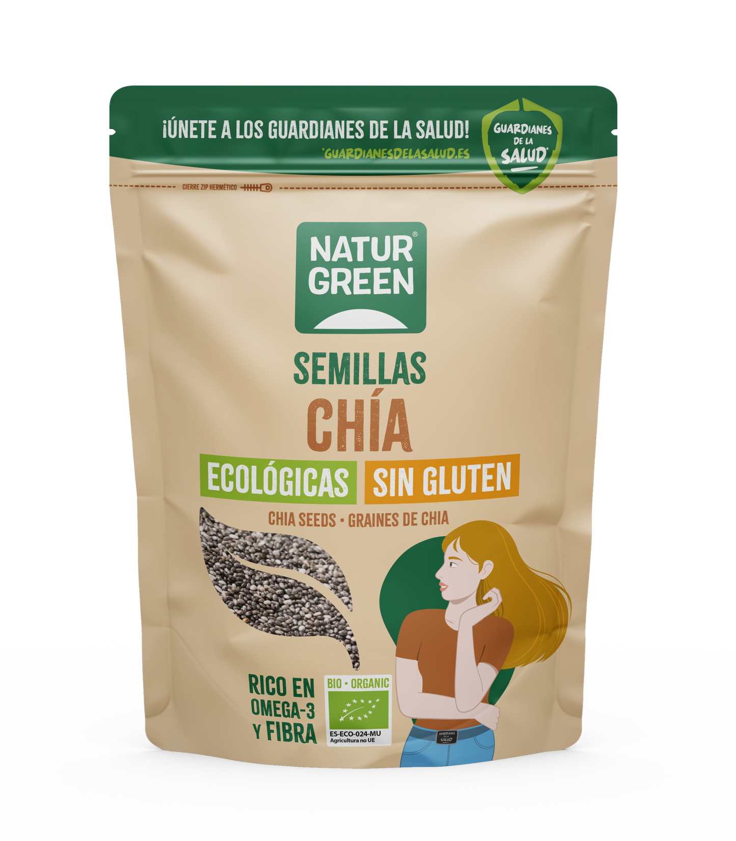 Pack 10x Semillas de Chía Ecológicas 500g NaturGreen
