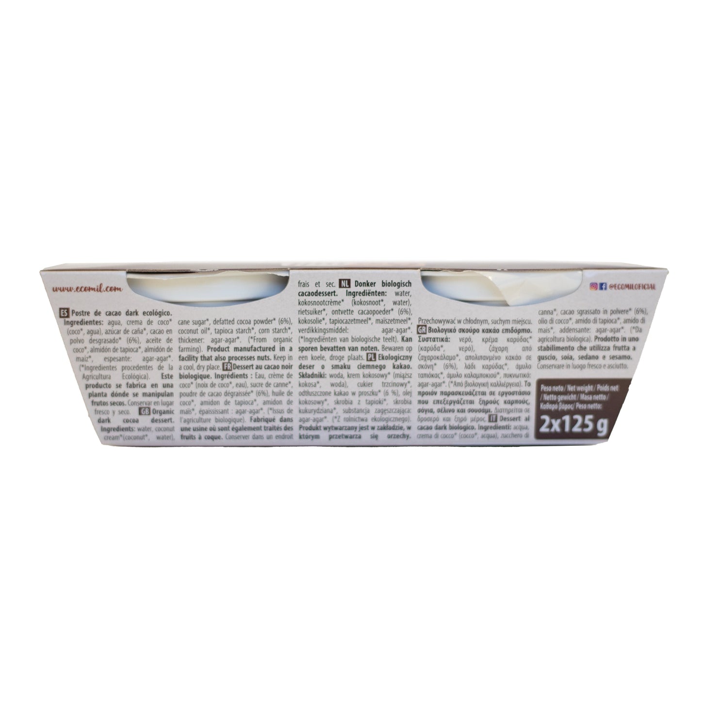 Postre Cacao Dark Bio Ecomil