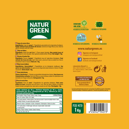 Copos de Avena Finos Bio 1kg NaturGreen