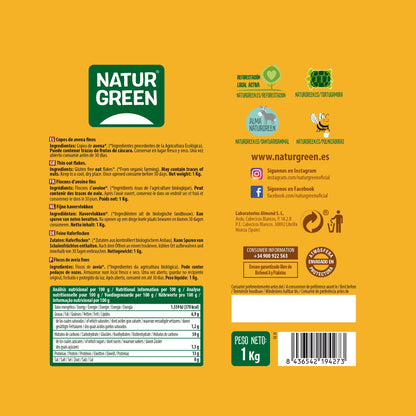 Copos de Avena Finos Bio 1kg NaturGreen