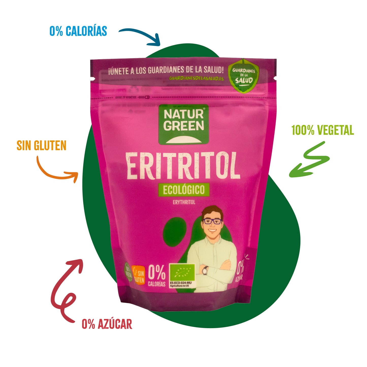 Pack 10x Eritritol Bio 500g NaturGreen