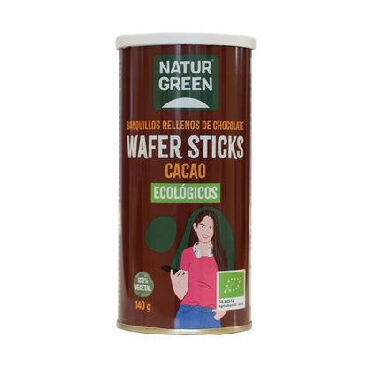 Wafer sticks de cacao Bio 140g NaturGreen