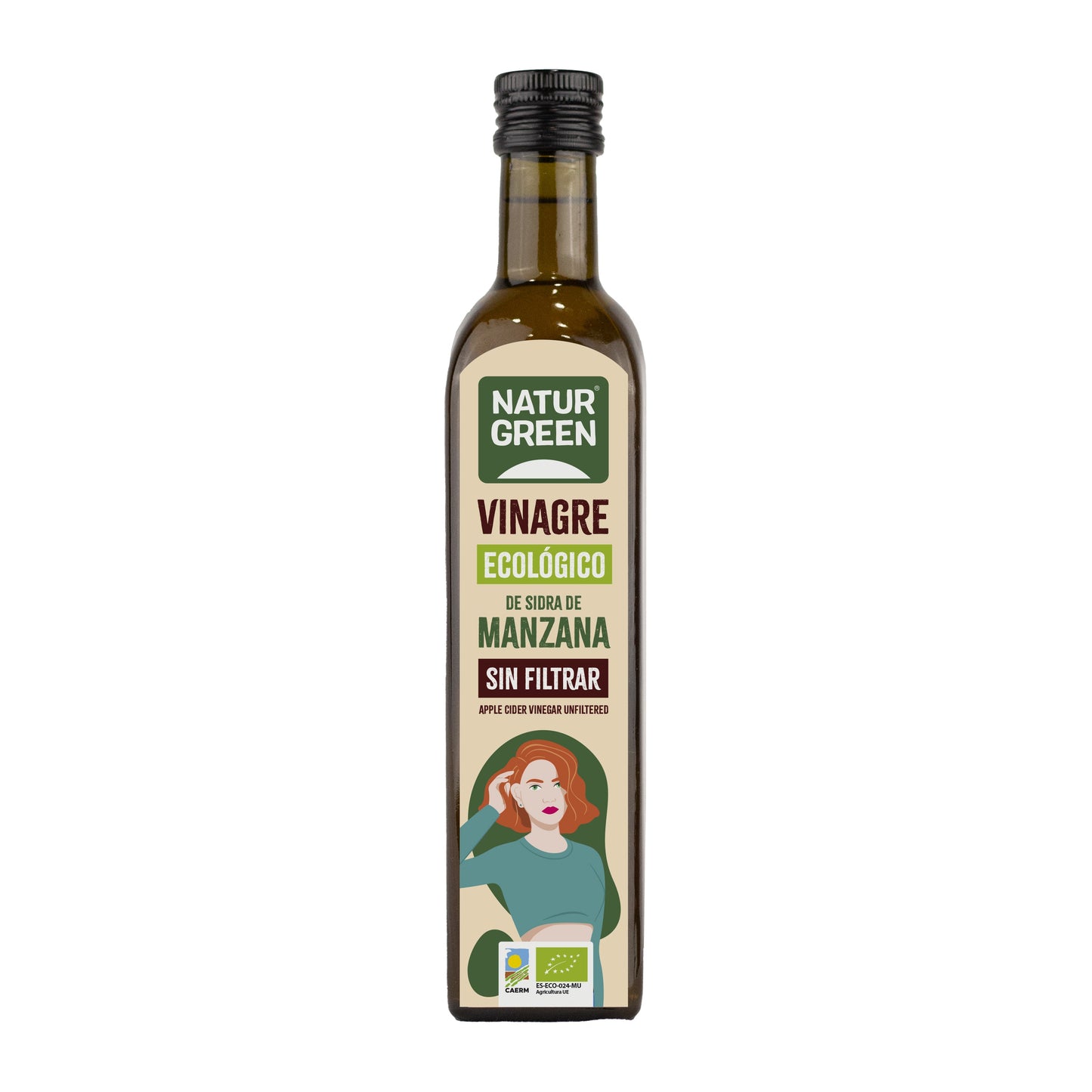 Pack 6x Vinagre de Sidra de Manzana Sin Filtrar Bio 500 ml NaturGreen