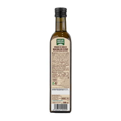 Vinagre de Sidra de Manzana Sin Filtrar Bio 500 ml NaturGreen