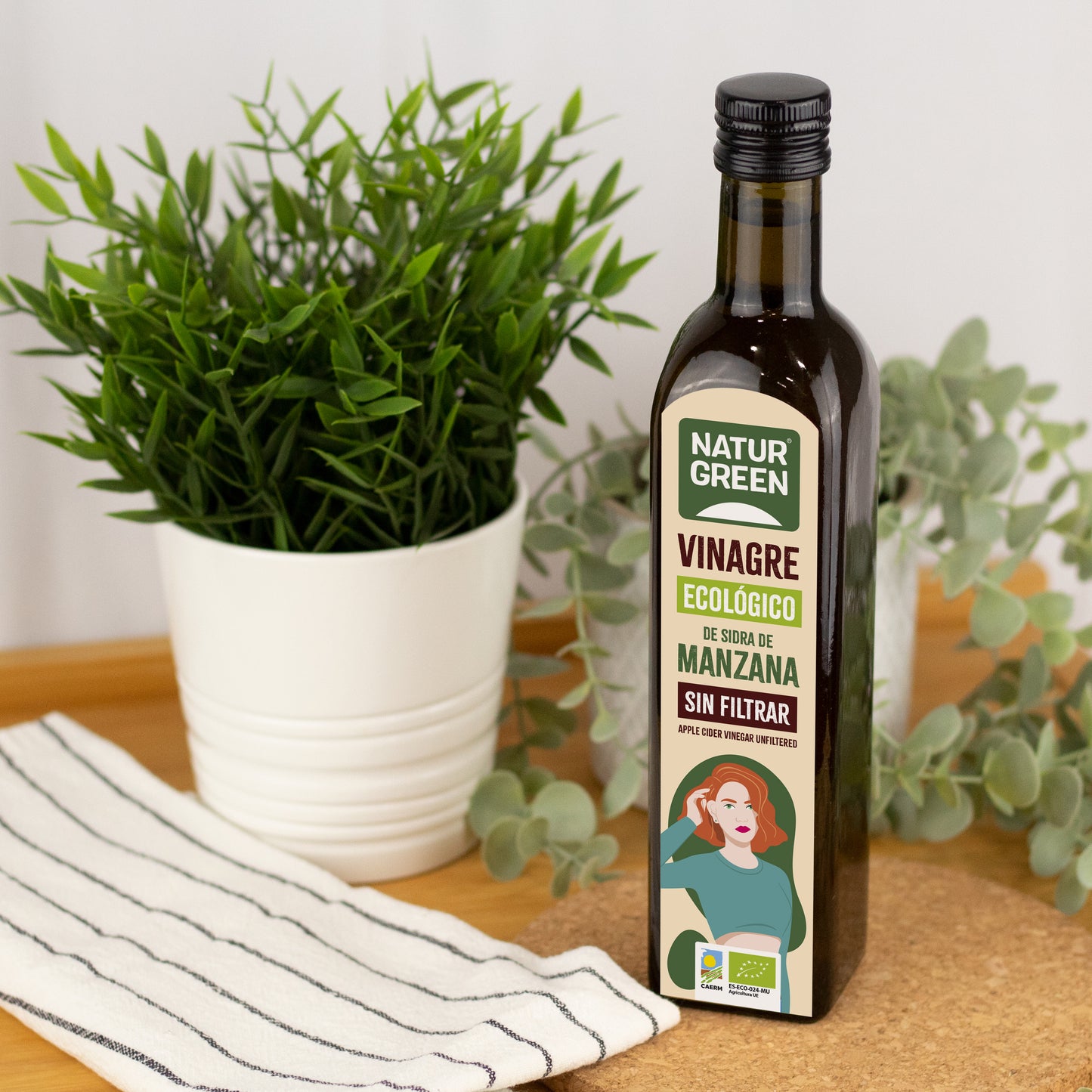 Vinagre de Sidra de Manzana Sin Filtrar Bio 500 ml NaturGreen