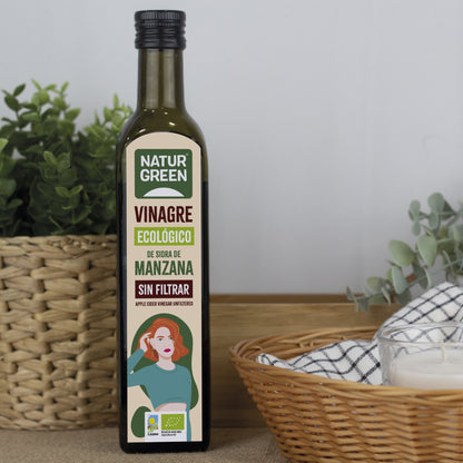 Pack 6x Vinagre de Sidra de Manzana Sin Filtrar Bio 500 ml NaturGreen