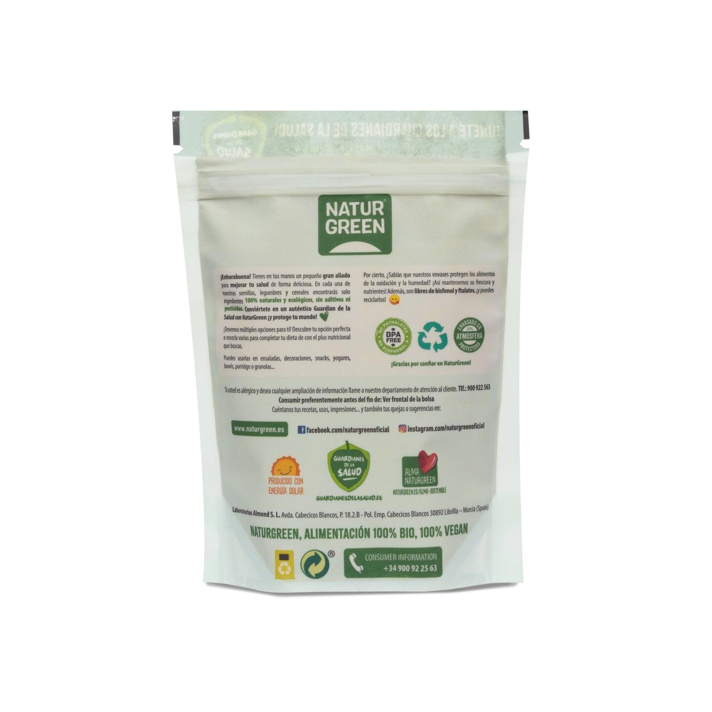 Espirulina Ecológica en polvo 175g NaturGreen