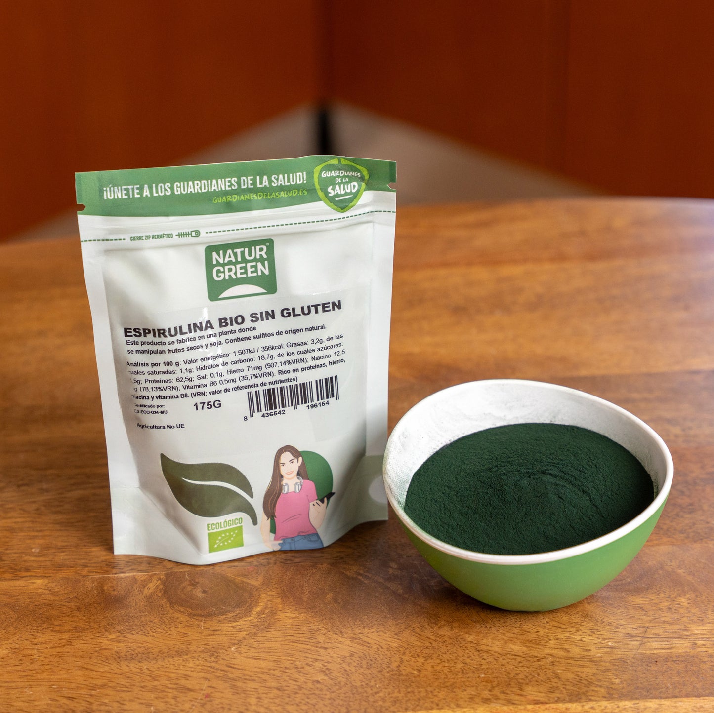 Pack 9x Espirulina Ecológica en polvo 175g NaturGreen
