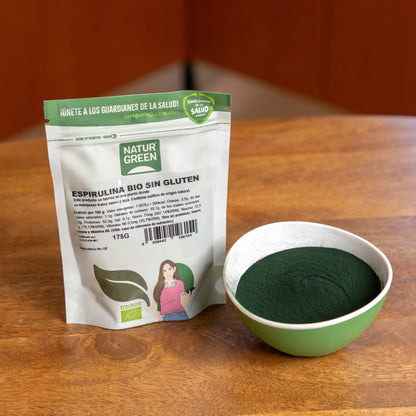 Pack 9x Espirulina Ecológica en polvo 175g NaturGreen