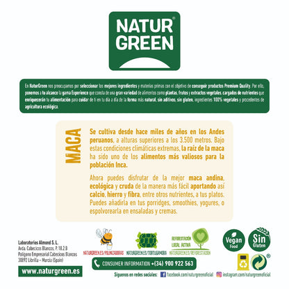 Maca Andina Ecológica en Polvo 200g NaturGreen