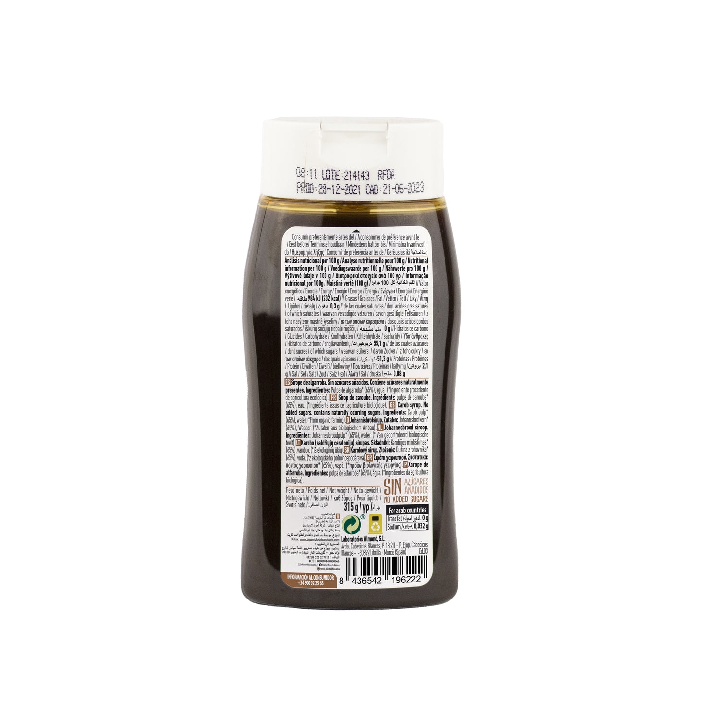 Sirope de Algarroba Ecológico 320g NaturGreen