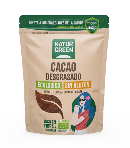 Pack 10x Cacao desgrasado Bio 225g NaturGreen