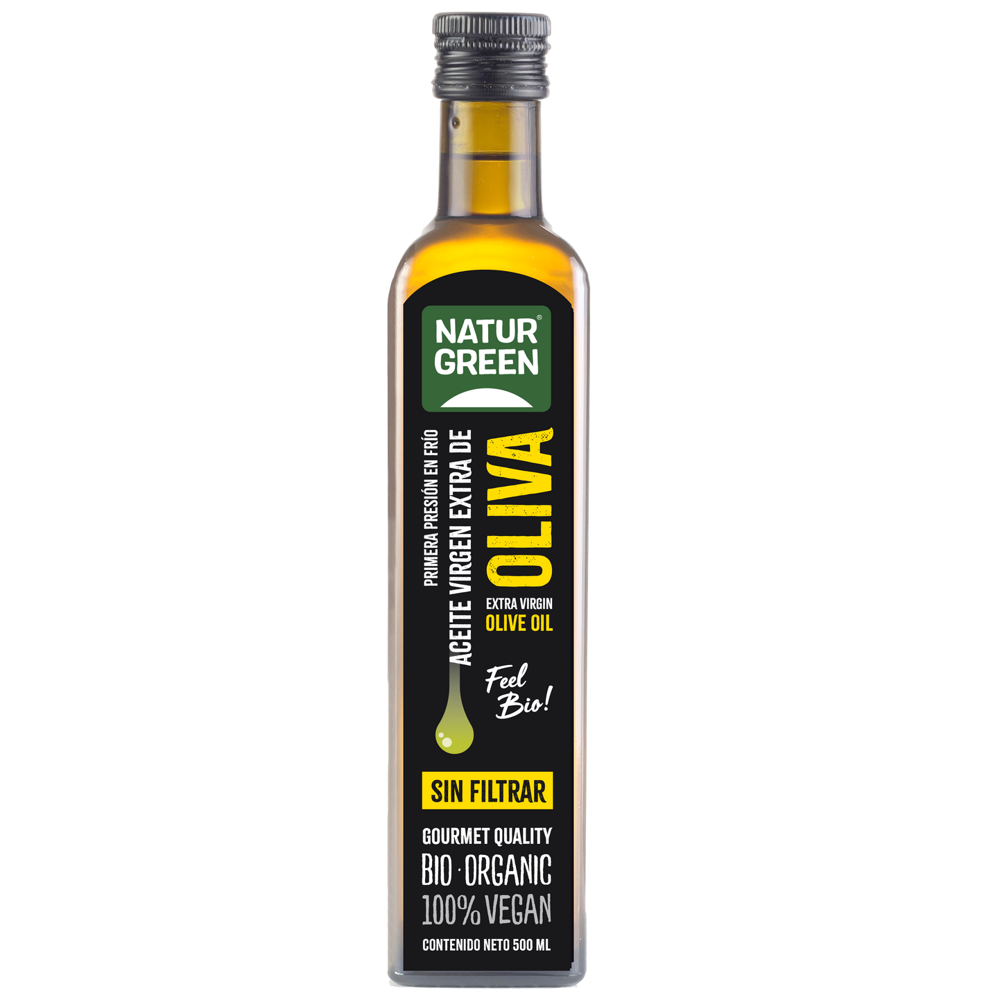 Aceite de Oliva Virgen Extra Sin Filtrar Bio 500 ml NaturGreen