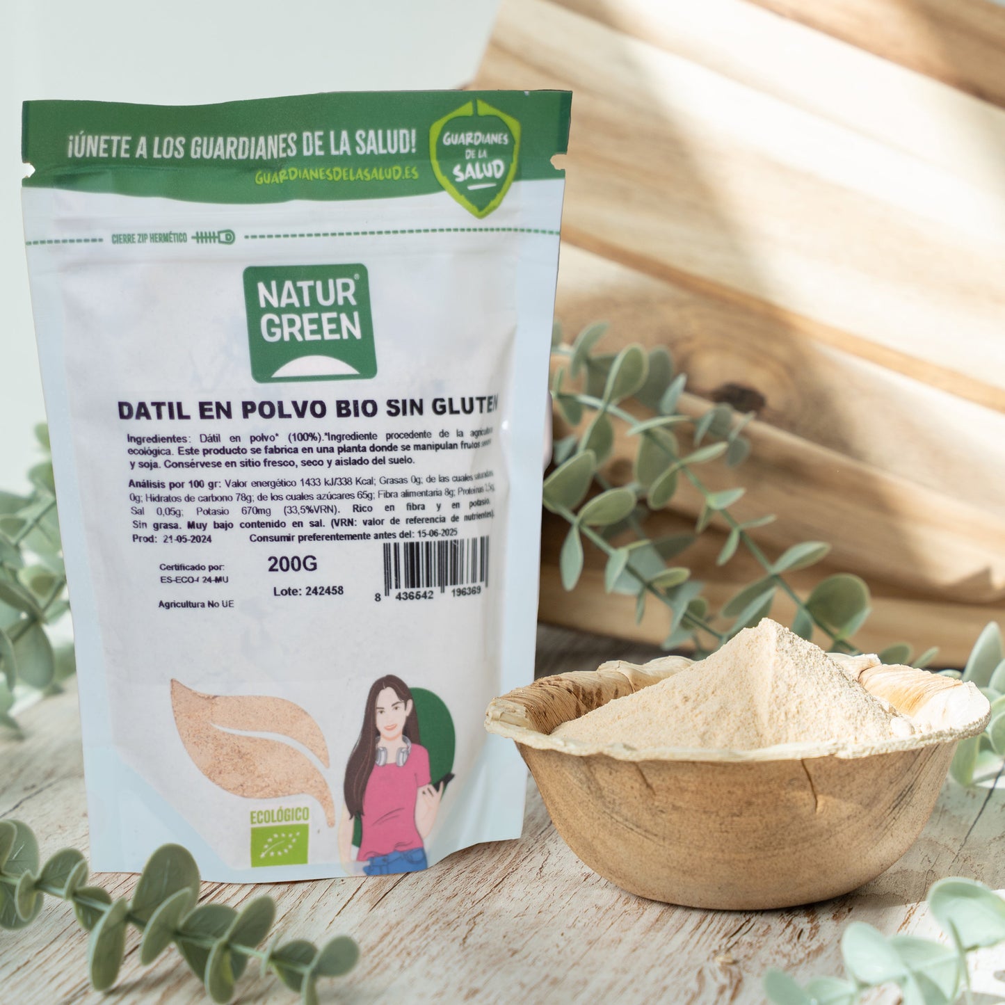 Pack 9x Harina de Dátil Bio 200 g NaturGreen