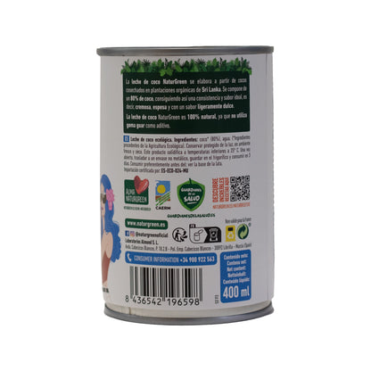 Pack 6x NaturGreen Leche de Coco 400 g / 400 ml