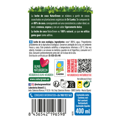 Leche de coco 400ml NaturGreen
