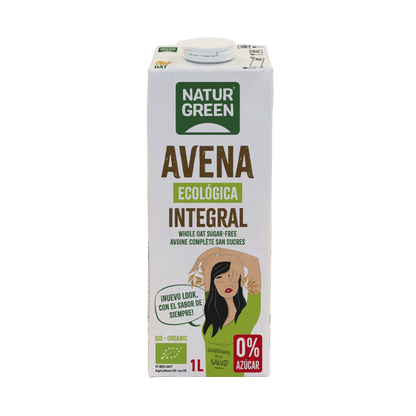 Bebida de Avena Integral 0% Azúcares Bio 1L NaturGreen