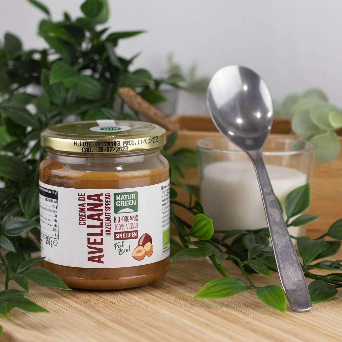 Crema de Avellanas Bio 100% NaturGreen 250g