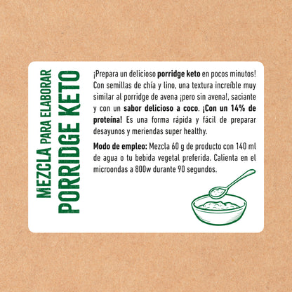 Pack 8x Porridge Keto Bio 300 g NaturGreen