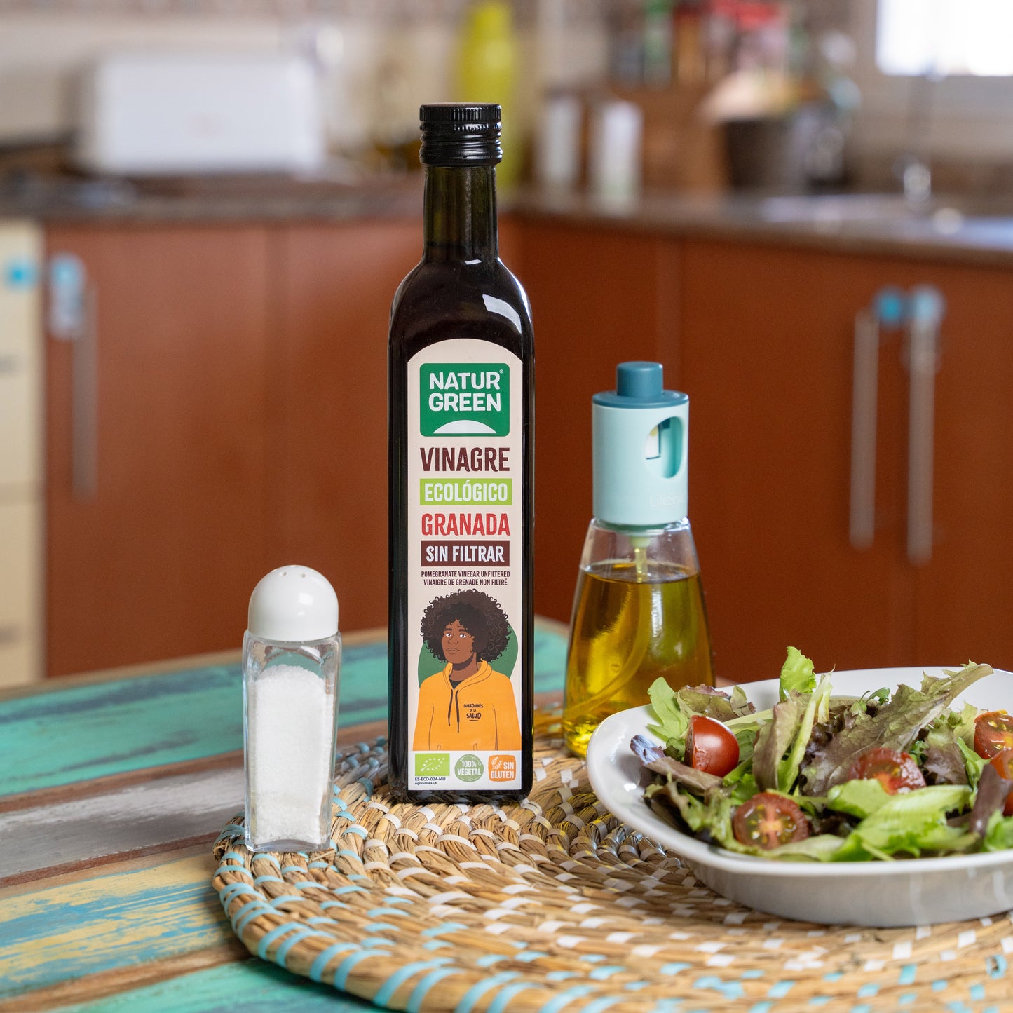 Pack 6x Vinagre de granada sin filtrar Bio 500ml Naturgreen