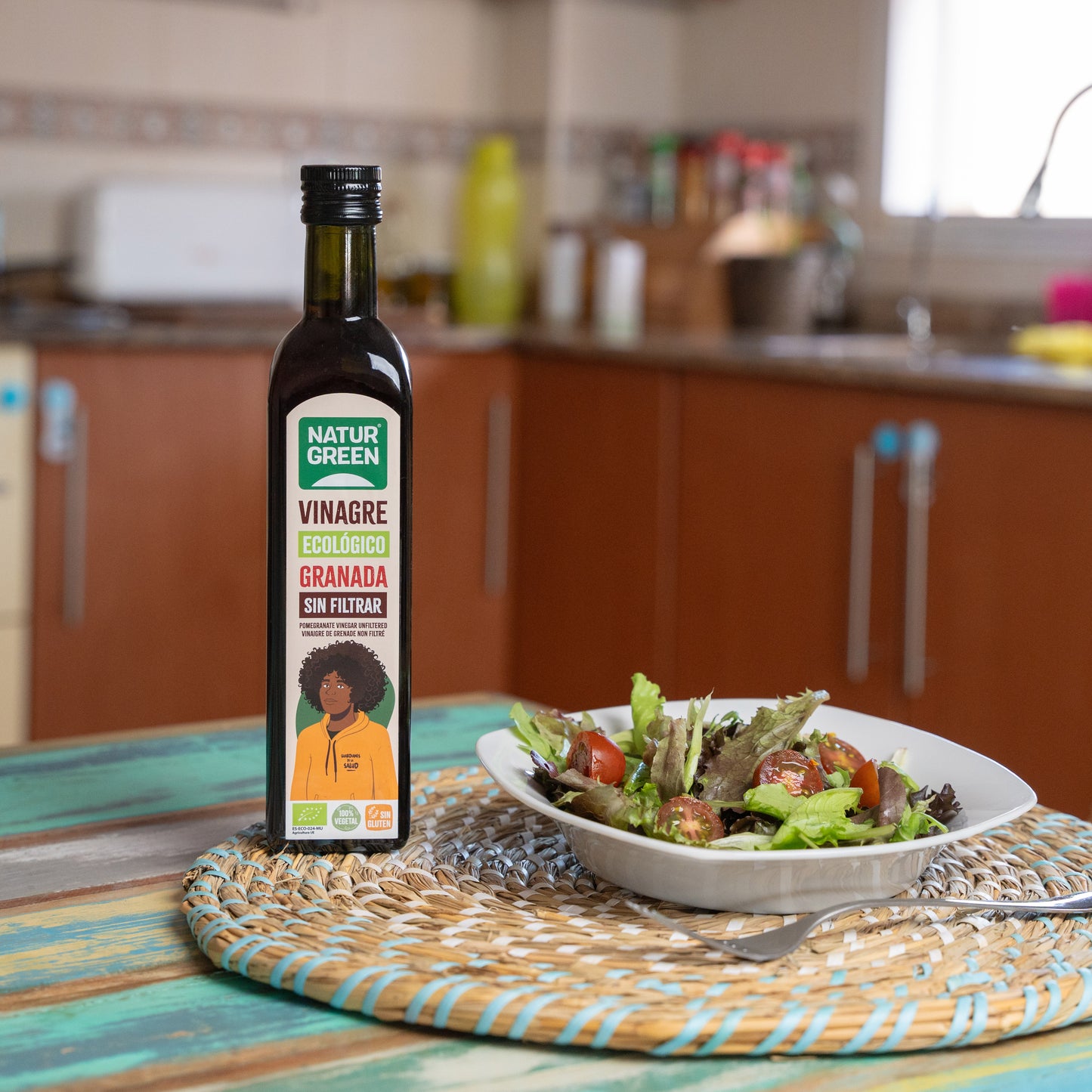 Vinagre de granada sin filtrar Bio 500ml Naturgreen
