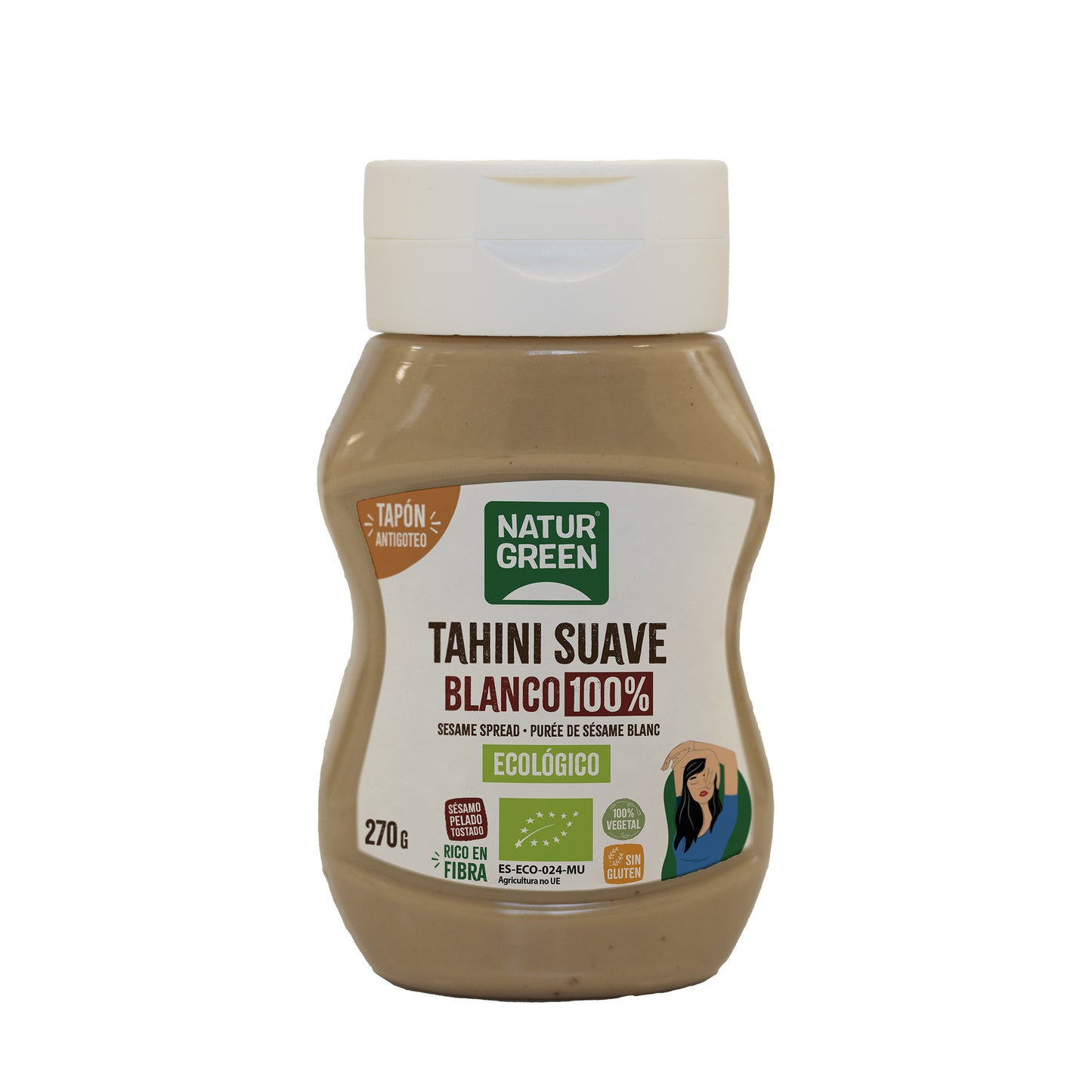 Tahini Suave Blanco Antigoteo Bio 270 g NaturGreen