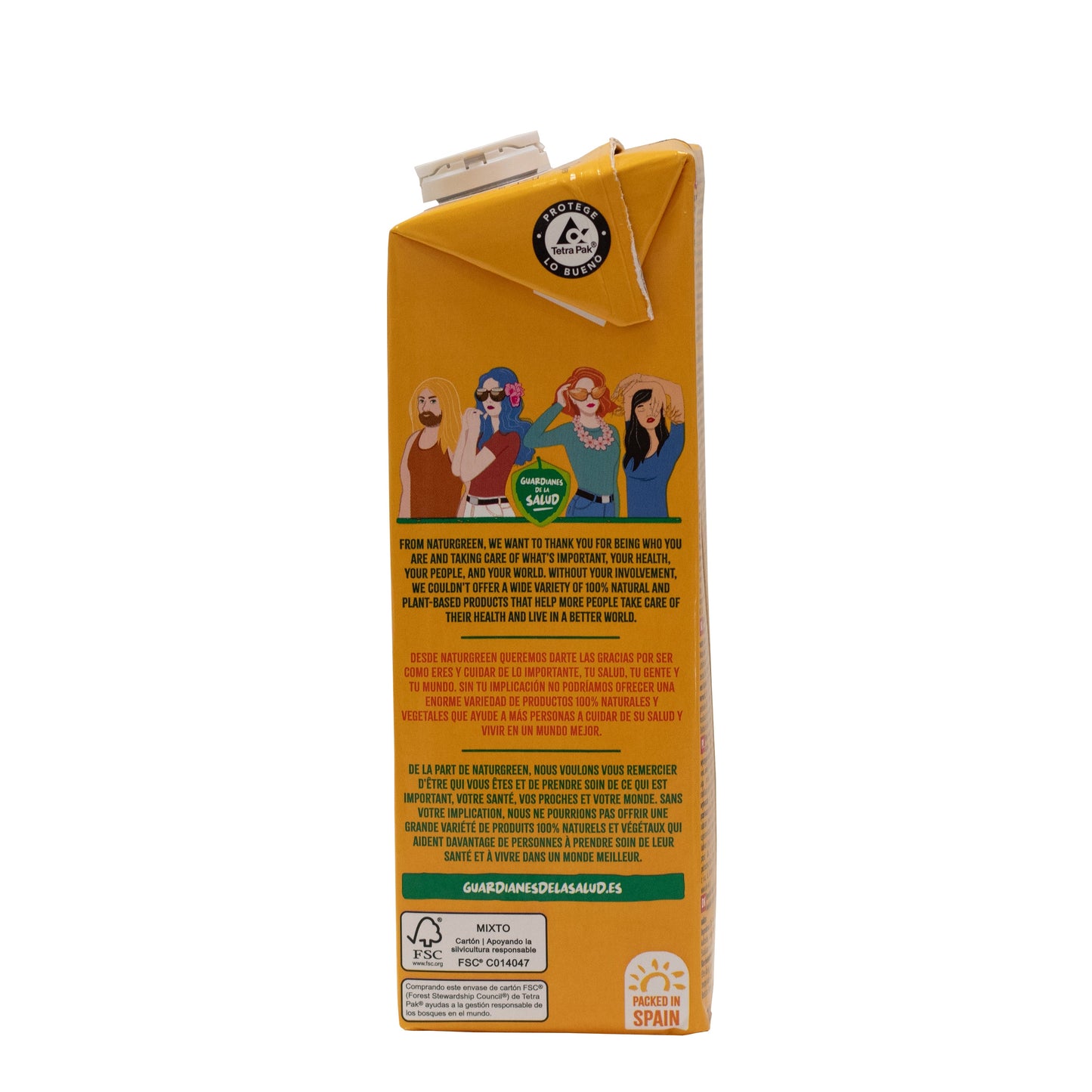Pack 6x Bebida de Avena Sin Azúcares Añadidos con Calcio 1 L NaturGreen
